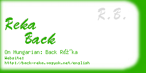 reka back business card